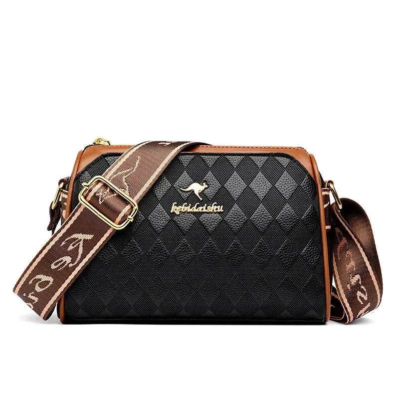 Women's Rhombus Leather Fashion Shoulder Messenger crossbody Bag - EX-STOCK Canada