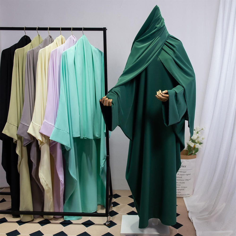 Robe arabe unie pour femmes avec foulard EX-STOCK Canada