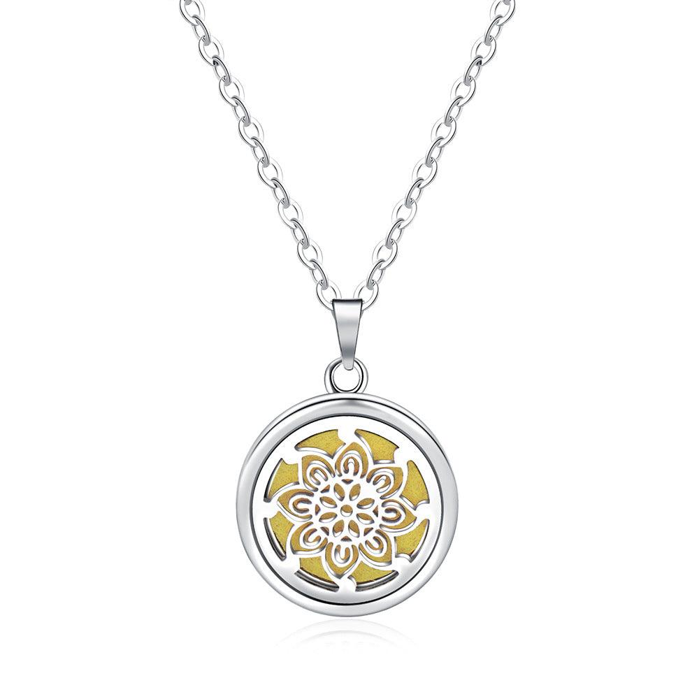 Collier Boîte à Parfum Ronde Creuse Ouverte - EX-STOCK Canada