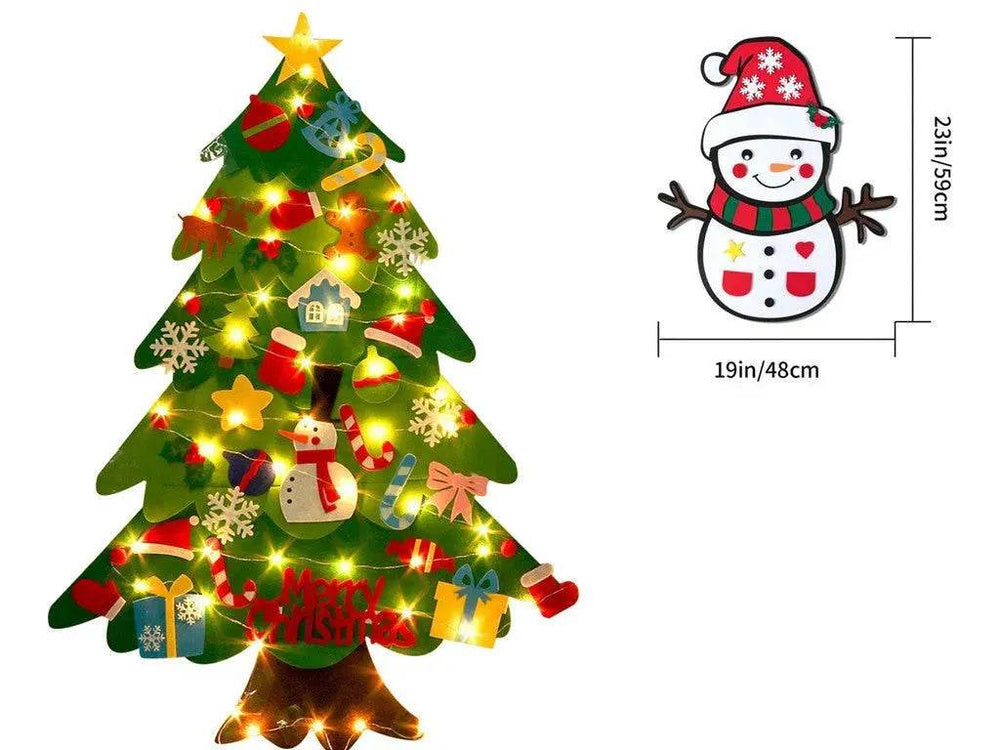 Children's DIY felt Christmas tree with lights - EX-STOCK Canada