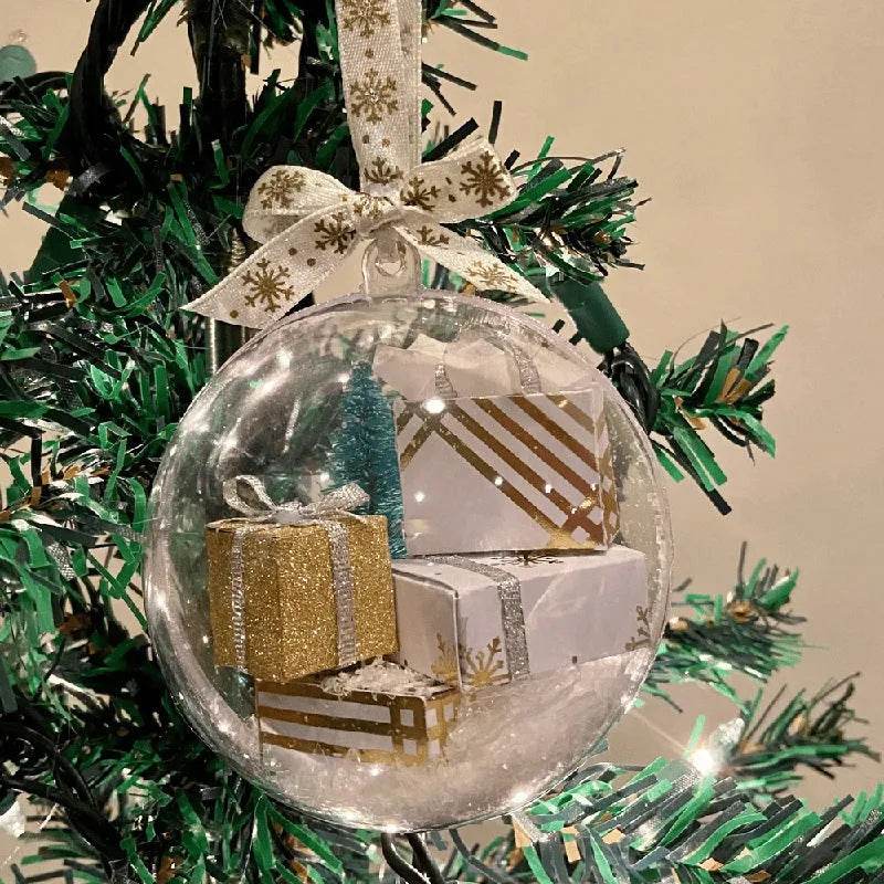 Christmas Tree Decoration Transparent Ball Hanging Decoration Scene Layout Hanging Decoration - EX-STOCK Canada