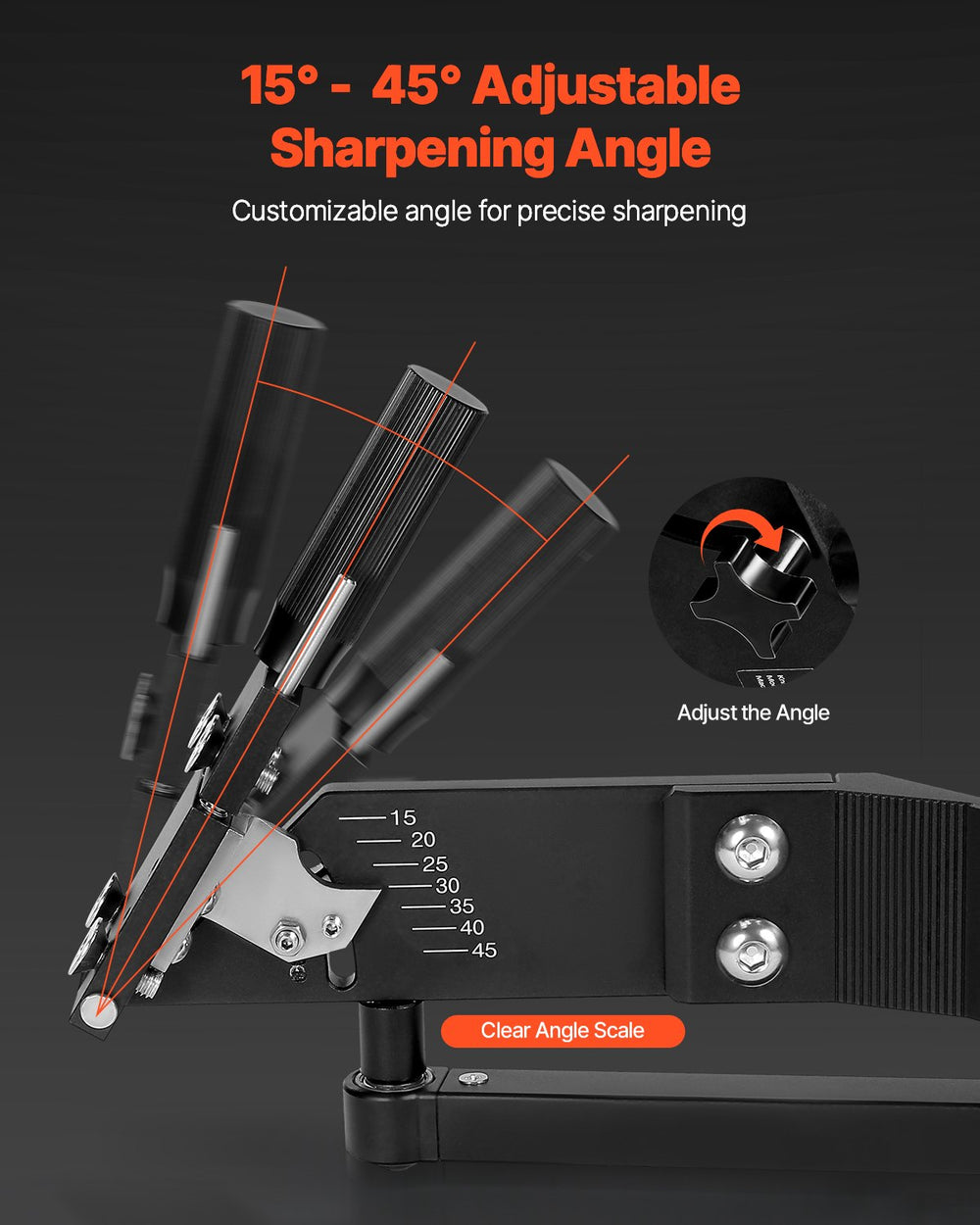 Lawn Mower Blade Sharpener 15°-45° Adjustable Lawnmower Blade Sharpener EX-STOCK Canada