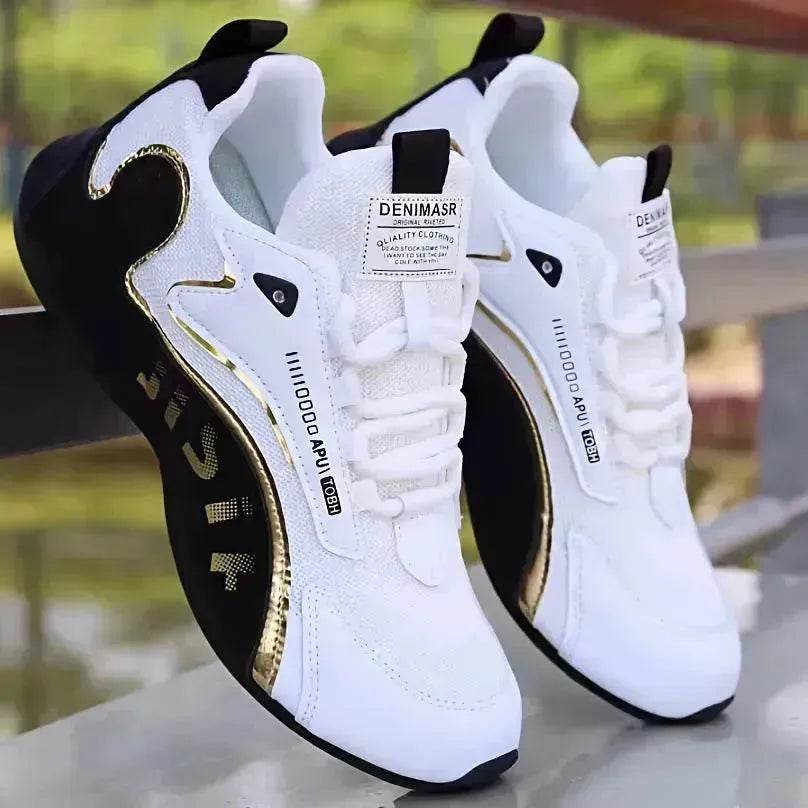 Fashionable Unisex Colorblock Lace-up Sneakers For Men and Women Breathable Low-top Platform Sneakers Running Walking Sports Shoes - EX-STOCK Canada