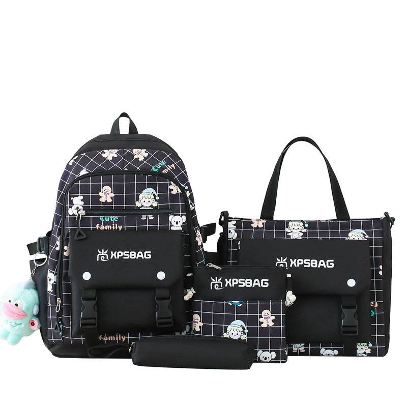 Backpack Primary School Girls Schoolbag Women's Four-piece Set - EX-STOCK Canada
