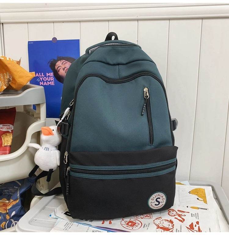 Retro Contrast Color Casual Backpack For Women - EX-STOCK Canada