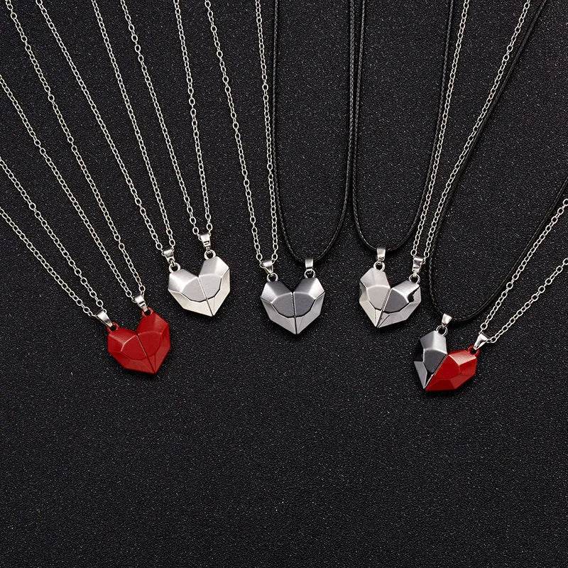 Creative Magnet Necklace Love Heart Broken Men And Women - EX-STOCK Canada
