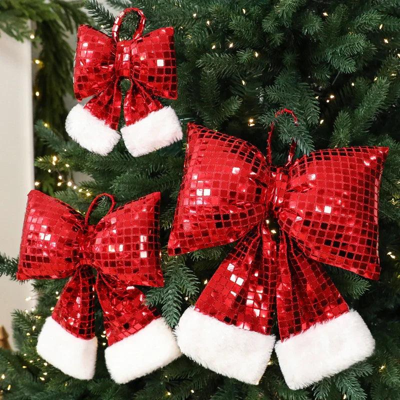 Mirror Bow Christmas Tree Decoration EX-STOCK Canada