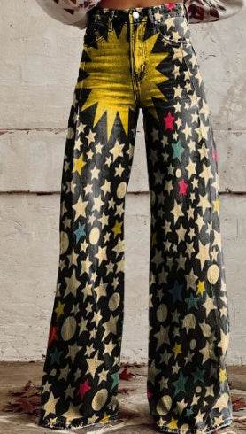 3D Digital Printed Women's Imitation Jeans EX-STOCK Canada