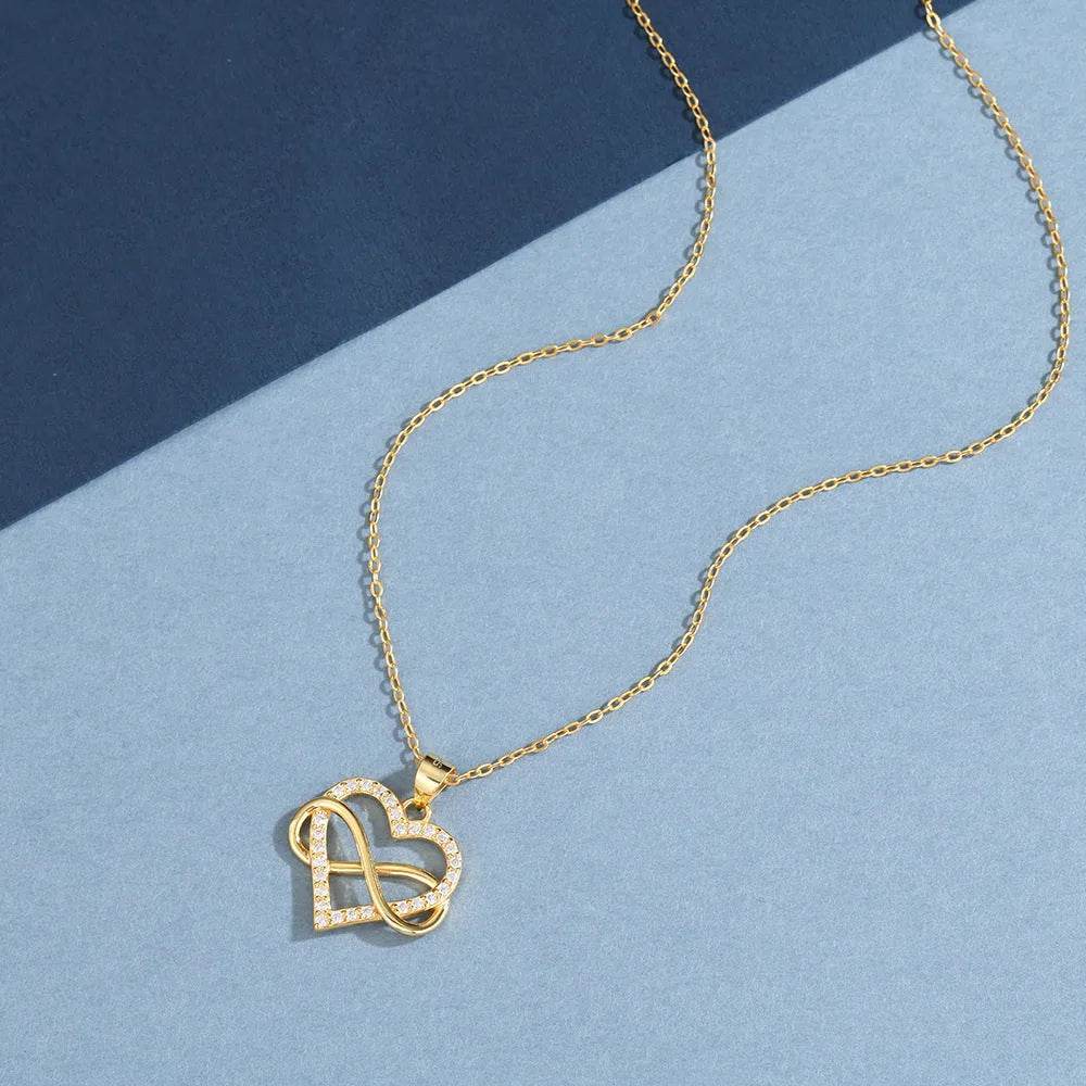 Unlimited Love Necklace Women Wrapped Love Valentine's Day Gifts All Match High-grade Can Not Be Dropped Collarbone Chain - EX-STOCK Canada