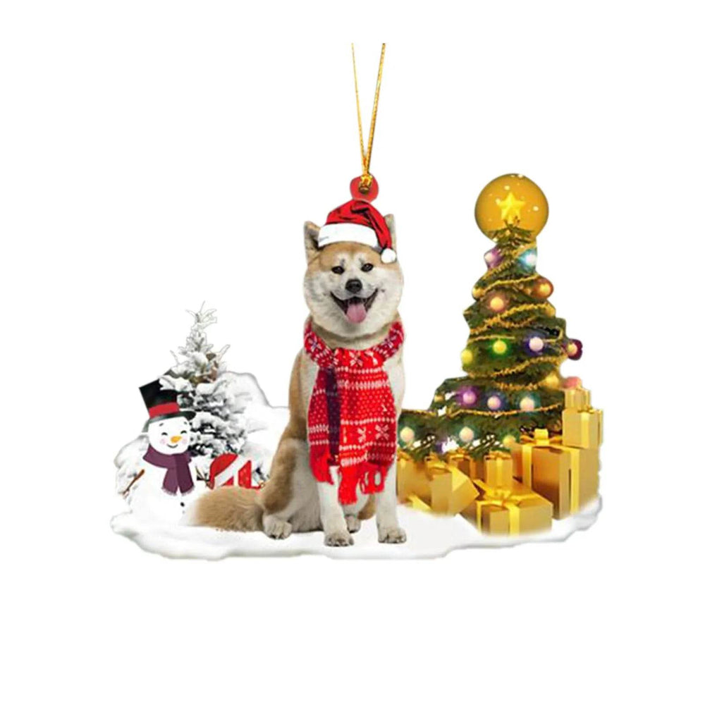 Christmas Family Puppies Decorate Trees With Lights - EX-STOCK Canada