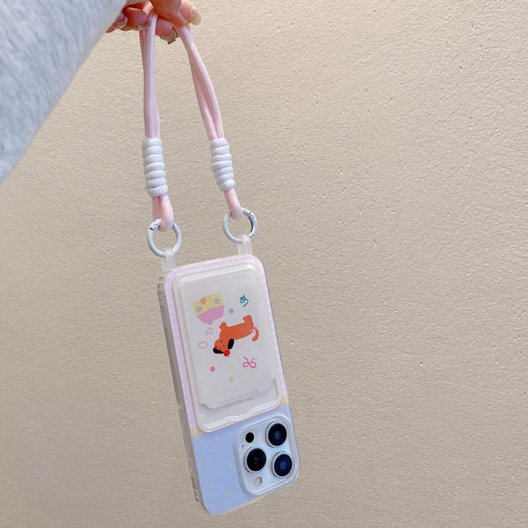 Cartoon Lanyard Phone Case Card Holder Protective Case - EX-STOCK Canada
