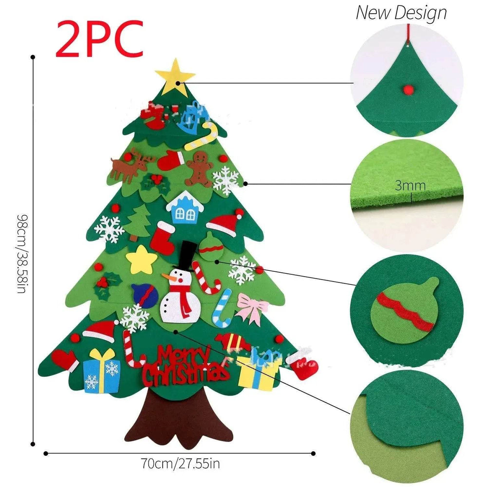 Children's DIY felt Christmas tree with lights - EX-STOCK Canada