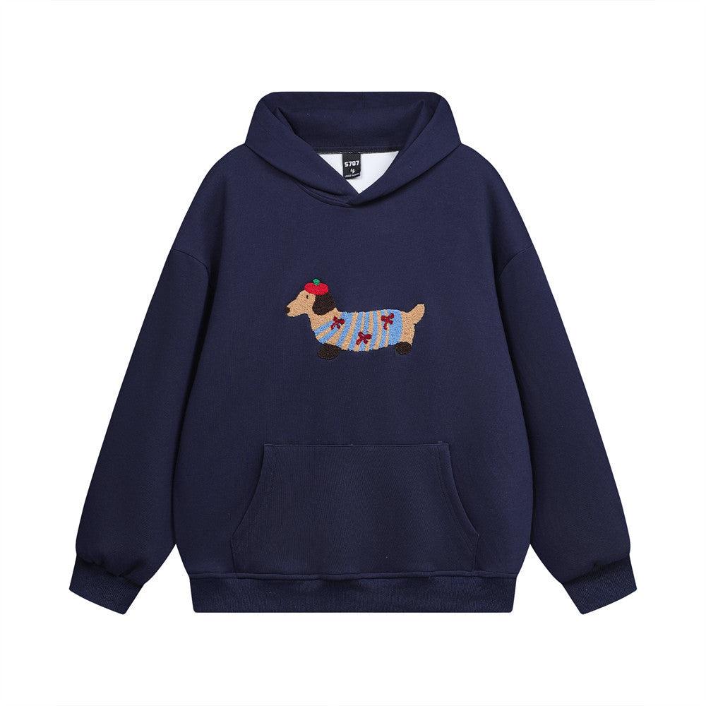 Sudadera con capucha informal de manga larga con dibujo animado