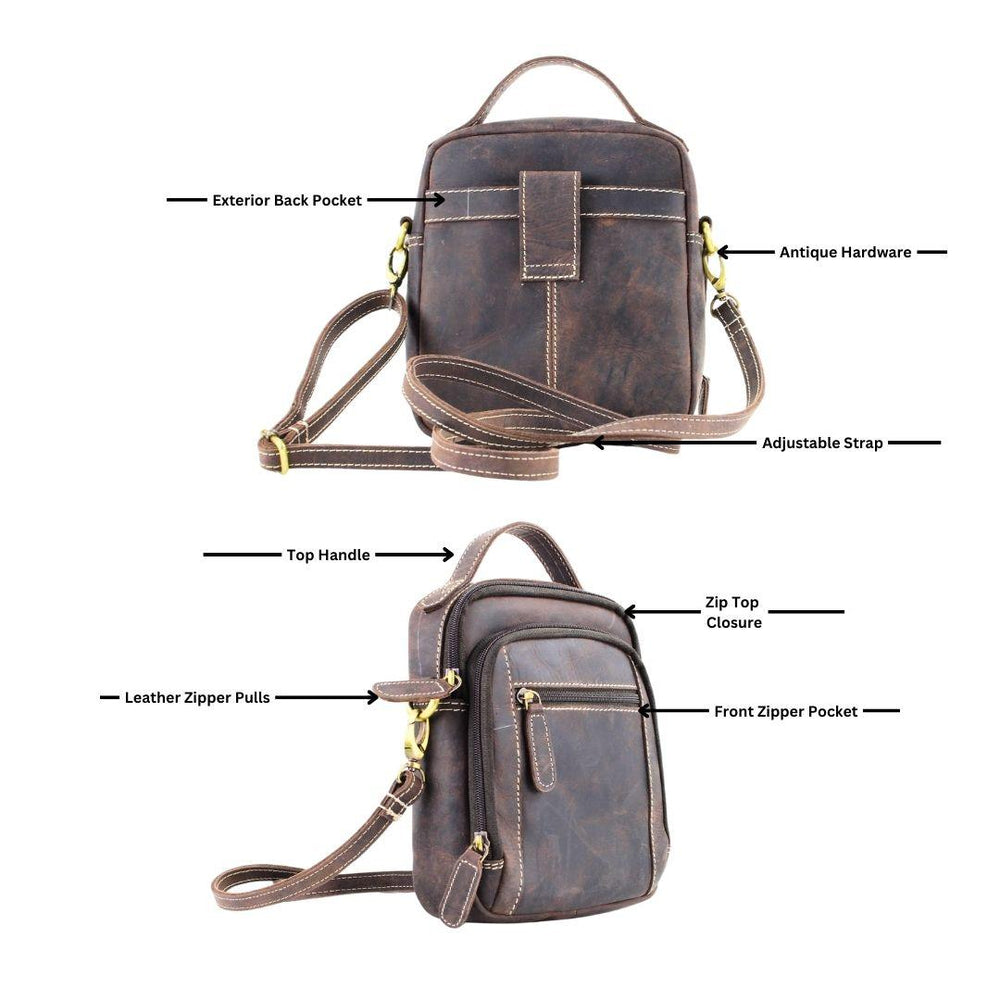 Borsa Hunter in pelle con manico superioreEX-STOCK Canada
