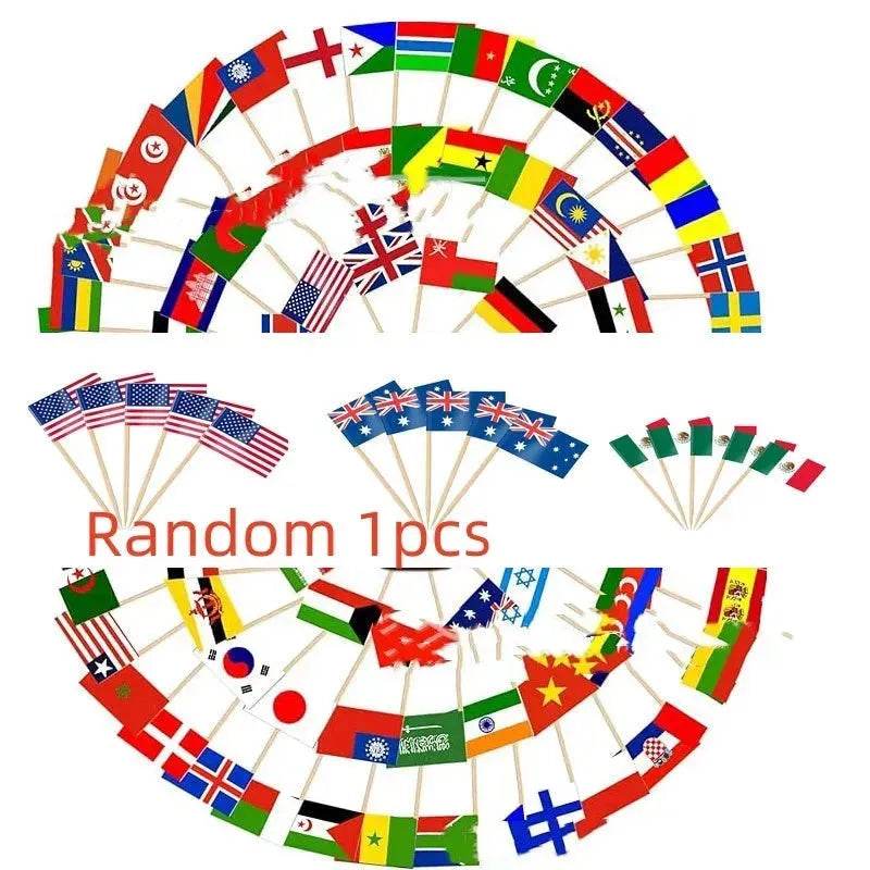 100 Countries Decorative Paper Toothpick Dessert steak Cake flag 🚩 - EX-STOCK Canada