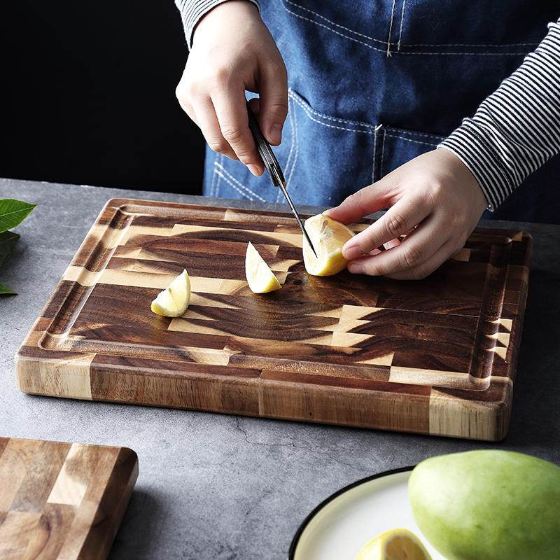 Luxury chopping board Kitchen Household Parquet Solid Wood Cutting Board - EX-STOCK Canada