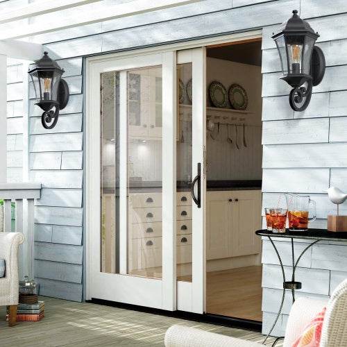 Outdoor Waterproof Glass Retro Wall Light Support Many Types Of Bulbs -2 Packs With Light Sensing - EX-STOCK Canada