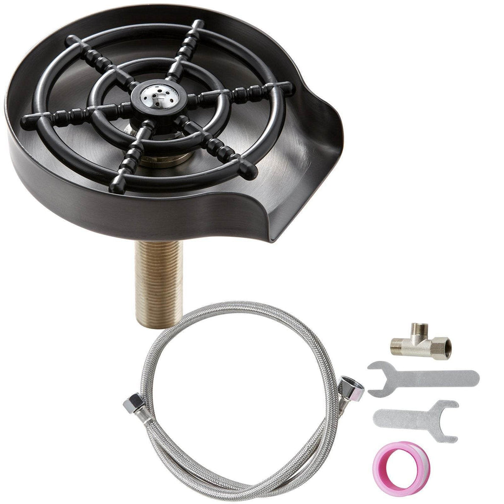 Glass Rinser, 10 Powerful Spraying Jets 360 Rotating Cup Rinser For Sink, 304 Stainless Steel Faucet Cup Washer With ABS Cup Holder For Baby Bottle, Glass Cup, Wine Glass - EX-STOCK Canada