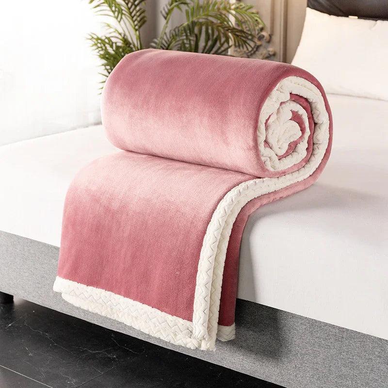 Double fleece blanket fleece blanket thick fleece blanket EX-STOCK Canada