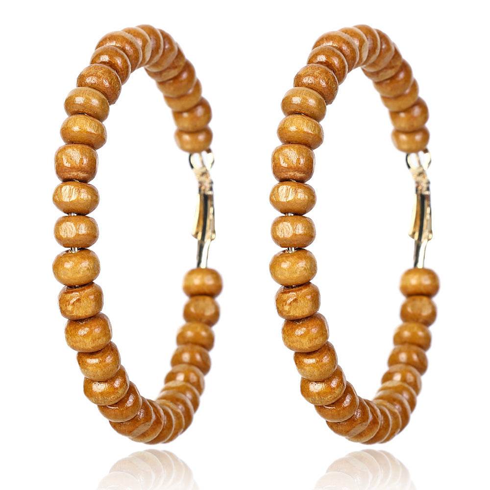 Handmade wooden beaded earrings and earrings - EX-STOCK Canada