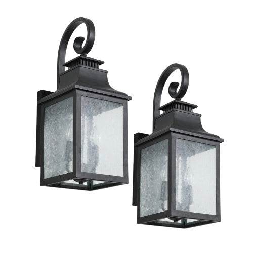 Large Outdoor Glass Wall Light Supports Many Types Of Bulbs -2 Packs - EX-STOCK Canada