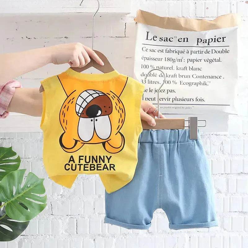 Children's Clothing Boys Vest Suit Summer Casual Two piece for boys - EX-STOCK Canada