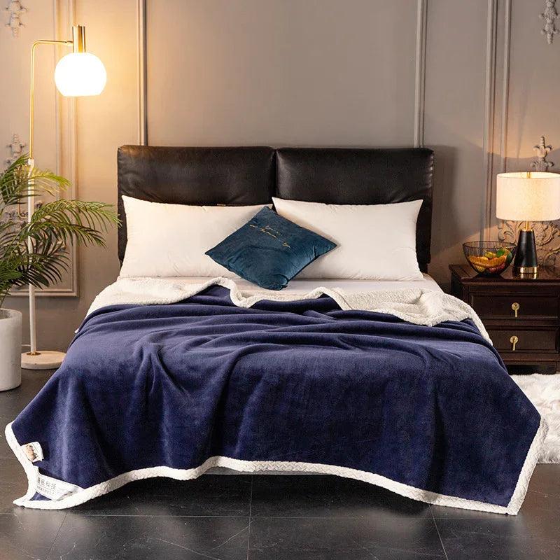 Double fleece blanket fleece blanket thick fleece blanket EX-STOCK Canada