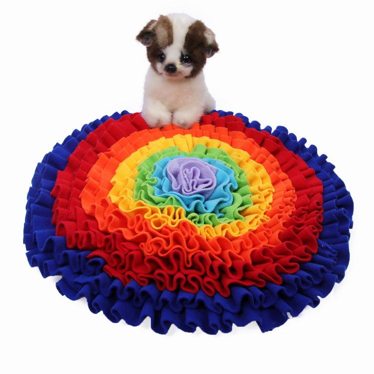 Alfombra Olfativa para Perros, Entrenamiento de Nariz, Tapete de Olfateo, Juguete Rompecabezas para Perros, Comedero Lento, Dispensador de Comida, Alfombra Lavable, Juguetes para Perros