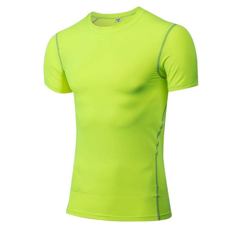 Solid color quick-drying bottoming short sleeve fitness t-shirt top - EX-STOCK Canada
