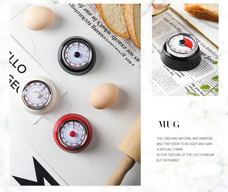 Stainless Steel Mechanical Kitchen Timer Magnet Round Shape Novelty Countdown Cooking Clock Alarm EX-STOCK Canada