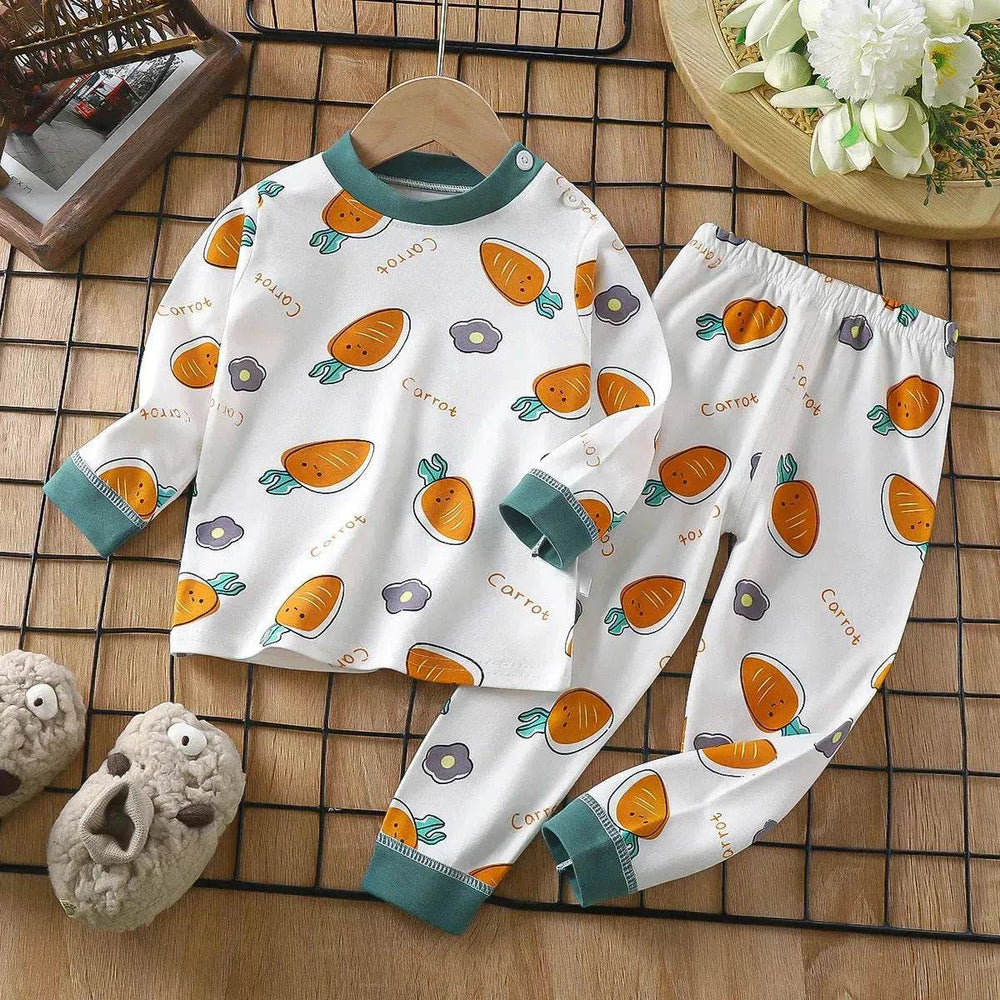 Unisex Children's Two piece Sleepwear Cotton Autumn Clothes Long Johns Pajamas for Kids - EX-STOCK Canada