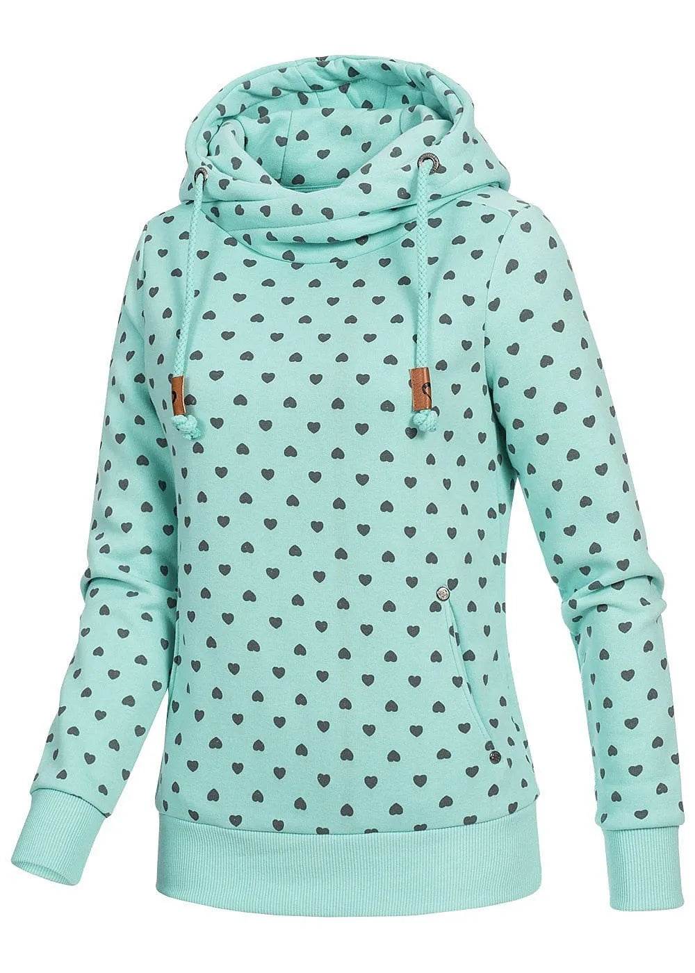 Women Printed loose hooded sweatshirt - EX-STOCK Canada