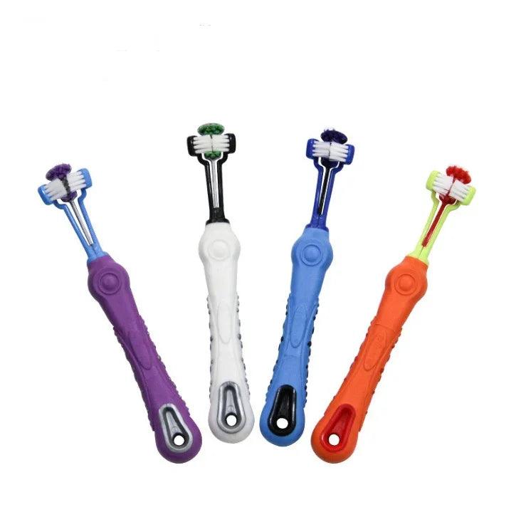 Three Sided Pet Toothbrush Dog Brush Bad Breath Tartar Teeth Care EX-STOCK Canada