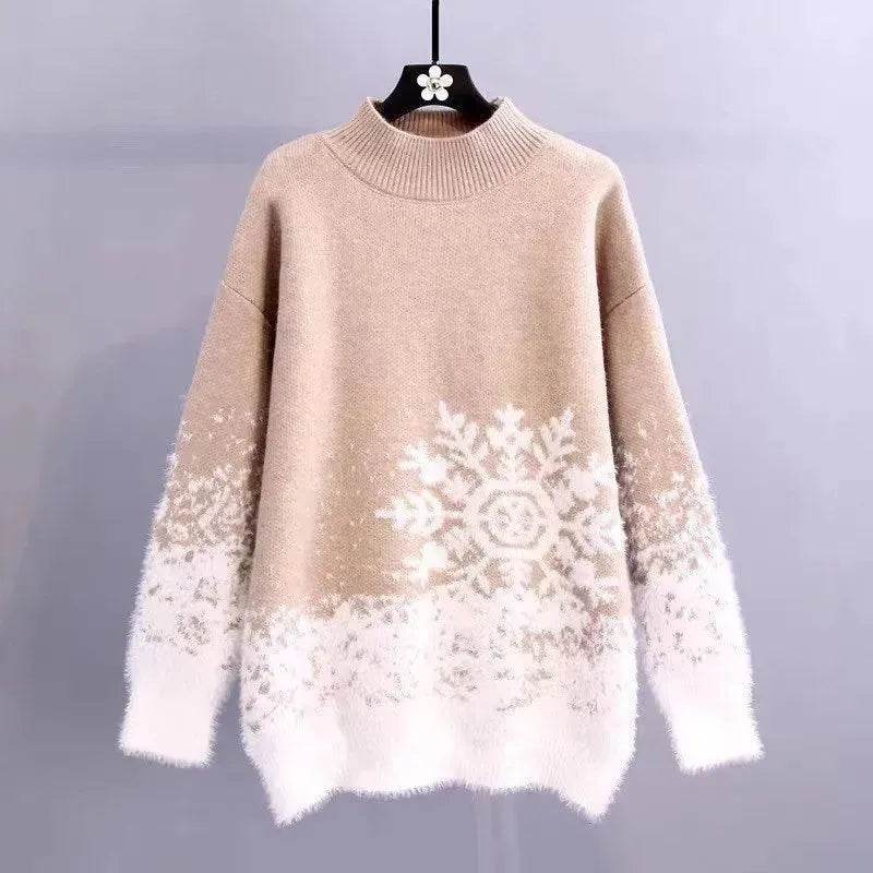 Ugly Christmas Knitted Women's Snowflake Sweater Top - EX-STOCK Canada