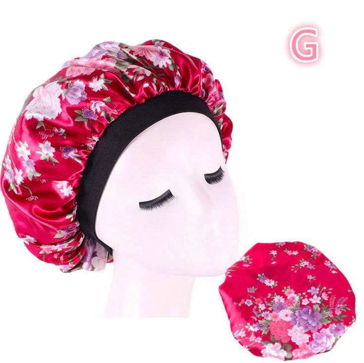 Beauty print Satin Silk Hair Bonnet for sleeping - EX-STOCK Canada