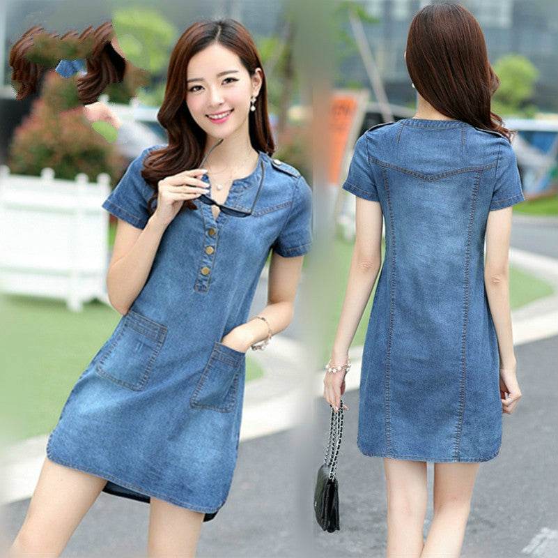 Casual Denim Fashion Mini Jeans dress - EX-STOCK Canada
