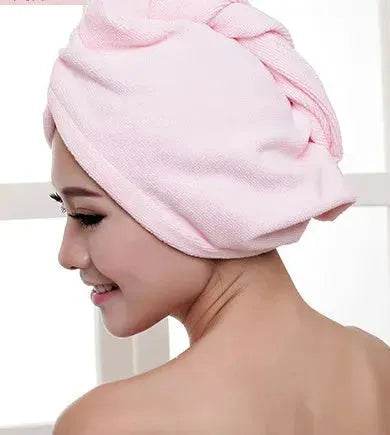 Women's Microfiber Hair Dryer Cap Absorbent Hair Towel. - EX-STOCK Canada