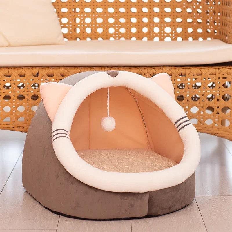 Litière pour chat domestique litière fermée chenil pour chat hiver plus veloursEX-STOCK Canada