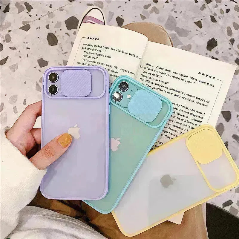 Étui de téléphone en silicone à cadre givré