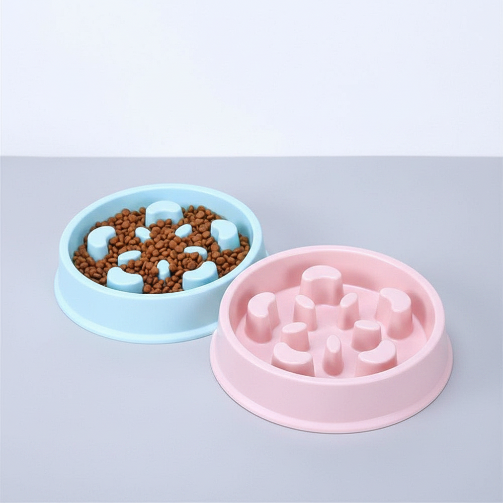 Slow Feeder Bowl for Dogs & Cats – Anti-Choking Puzzle Feeder (Blue, Green, Pink)