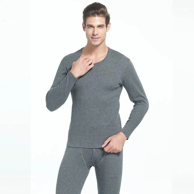 2pcs Cotton Thermal underwear Long John Loungewear Outfit set men - EX-STOCK Canada