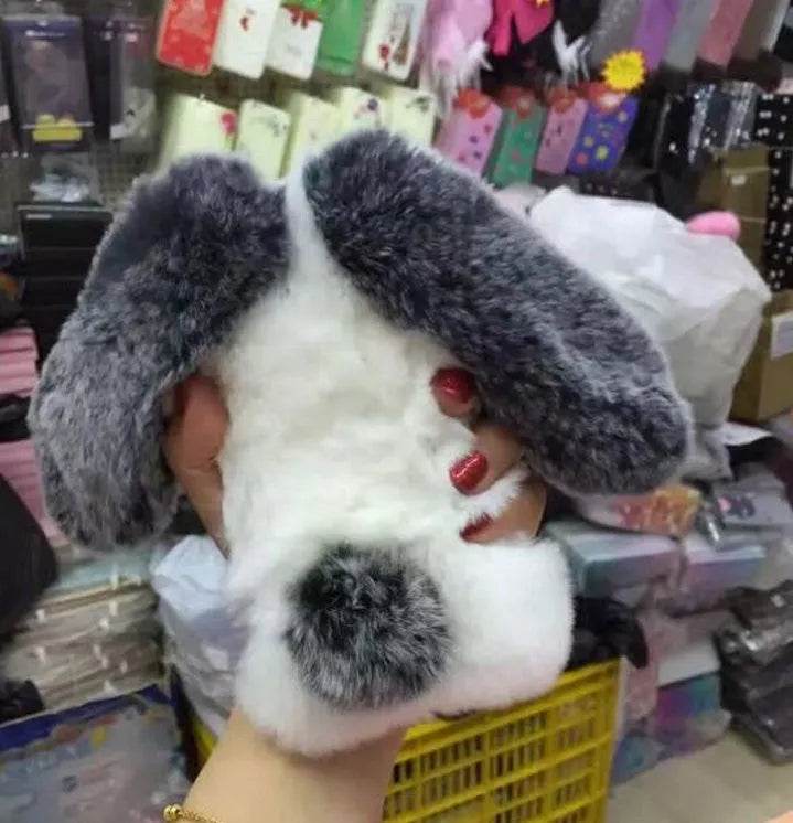 Cute Creative Rabbit Plush warm phone case women - EX-STOCK Canada