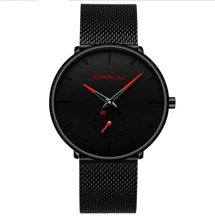 Simple ultra-thin watch round mesh belt watch - EX-STOCK Canada