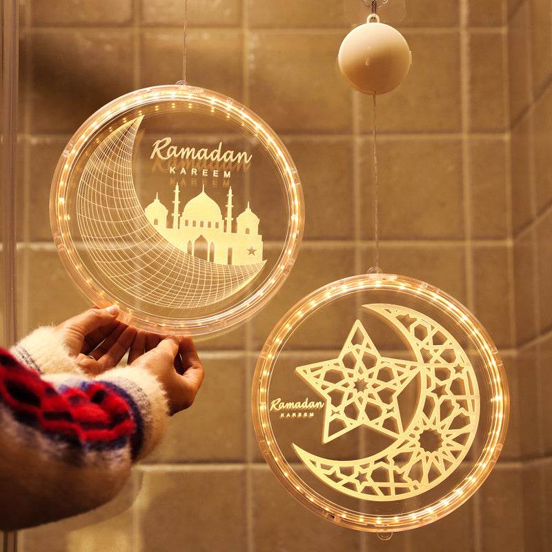 Acrylic Moon Castle Eid Al Fitr Ramadan Hanging Lamp Battery - EX-STOCK Canada