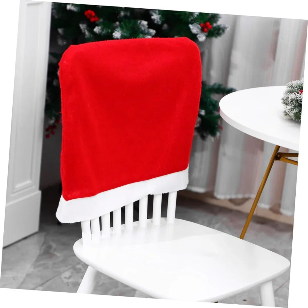 Christmas Chair Covers, Santa Claus Hat Slipcover Xmas Chair Back Cover For Christmas Din EX-STOCK Canada