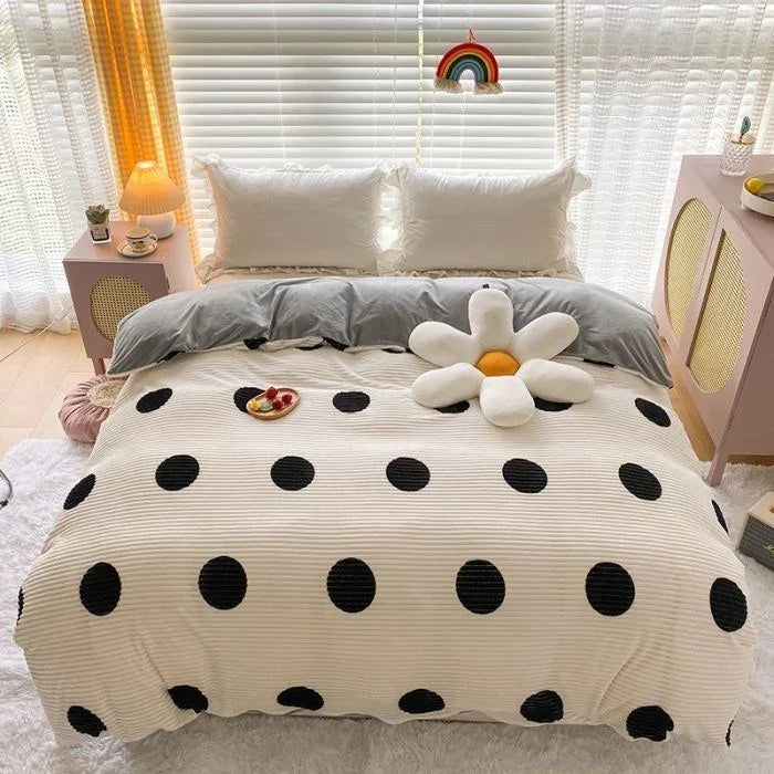 Double-sided Warm Coral Fleece Duvet Cover EX-STOCK Canada