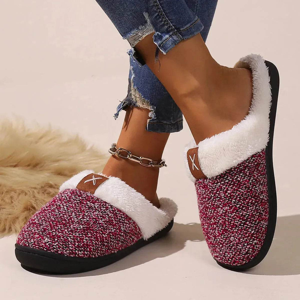 Winter Plush Slippers Fashion Thick Bottom Warm House Shoes For Women Men Indoor Bedroom Floor Slipper - EX-STOCK Canada
