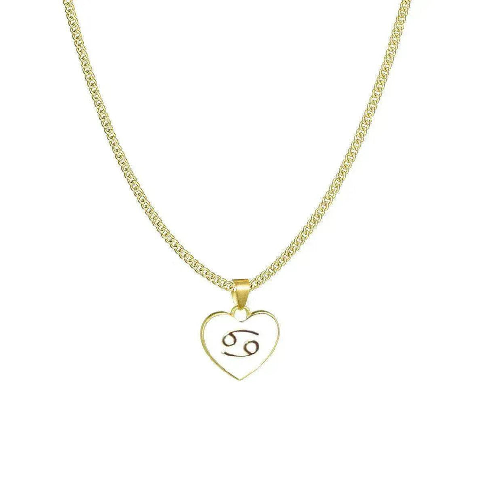 12 Constellation Women's Personalized Heart shaped Clavicle Chain Fashion Necklaces - EX-STOCK Canada