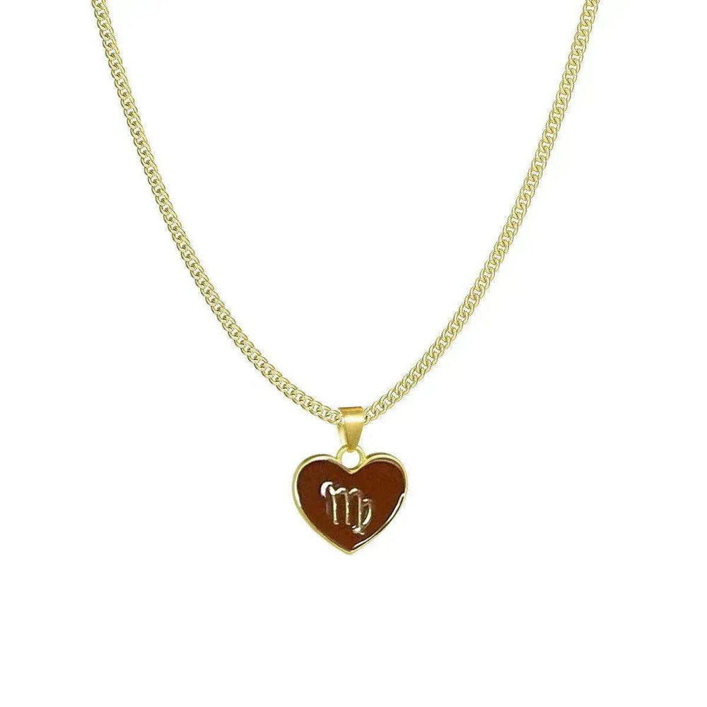 12 Constellation Women's Personalized Heart shaped Clavicle Chain Fashion Necklaces - EX-STOCK Canada