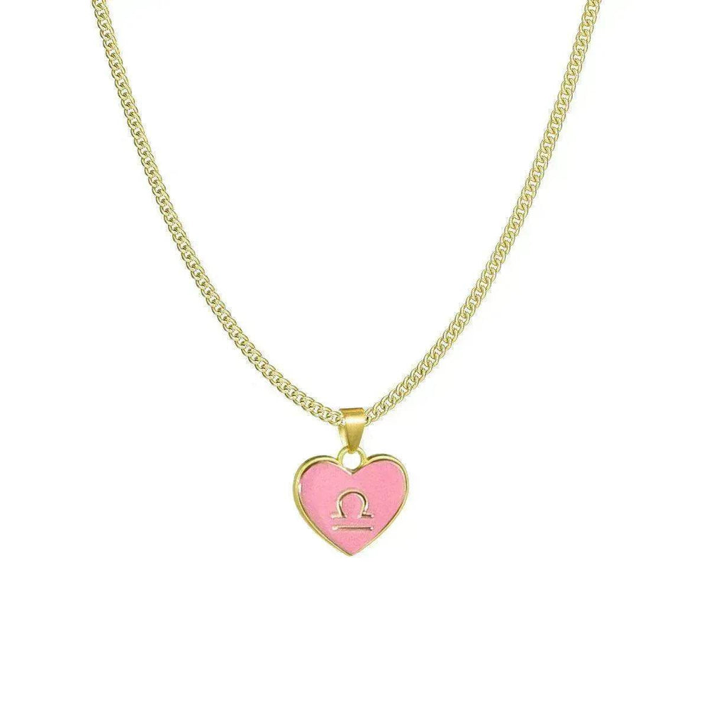 12 Constellation Women's Personalized Heart shaped Clavicle Chain Fashion Necklaces - EX-STOCK Canada